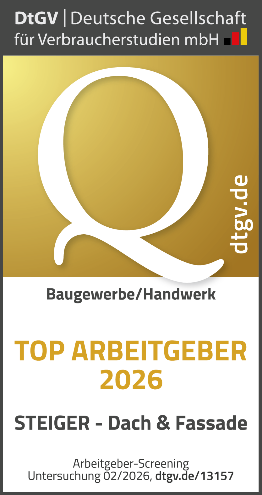 DtGV TOP Arbeitgeber 2026 — Baugewerbe / Handwerk